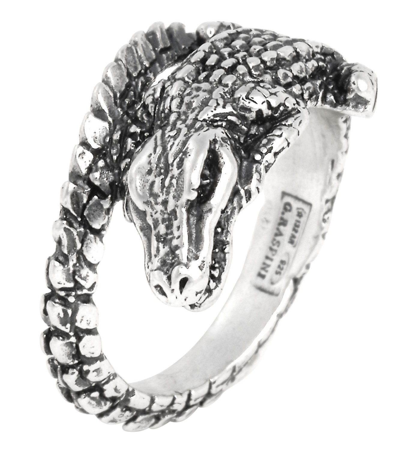 Giovanni Raspini - Anello Mignolo Coccodrillo Mis. 14 Ref. 12561/14 - GIOVANNI RASPINI