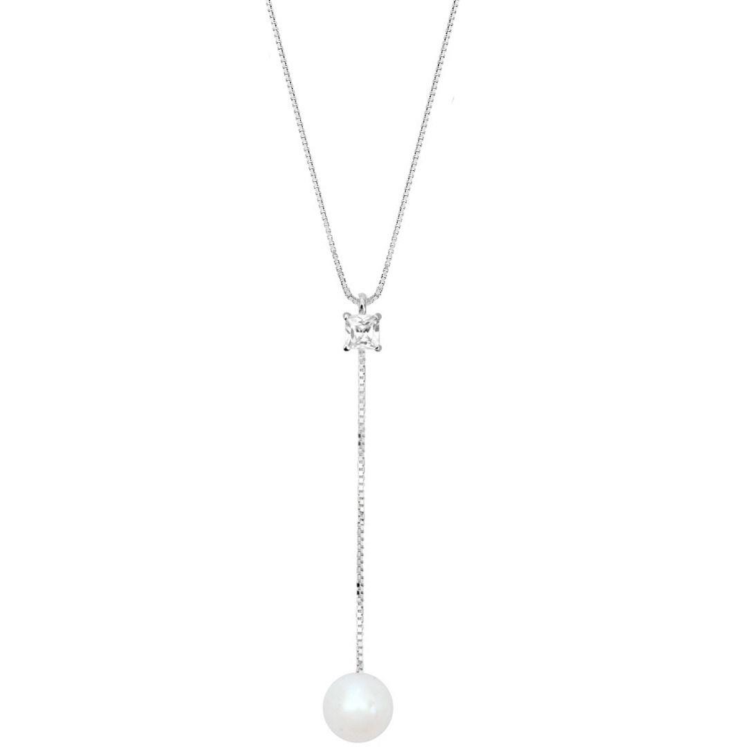 Collana in Oro Bianco e Perla Ref. 765013 - FACCO
