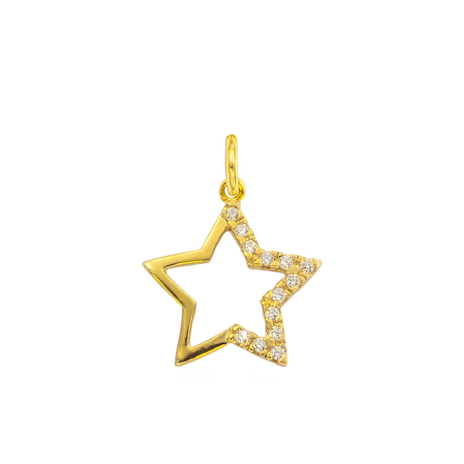 Charm Stella in Oro 9 Kt e Zirconi  Ref. A0397G9 - FACCO