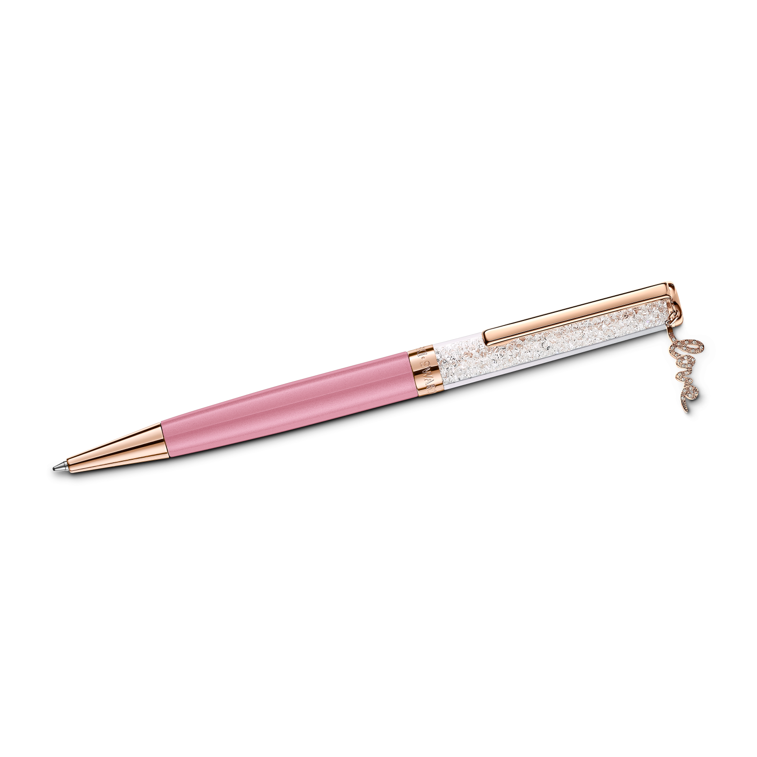 Swarovski - Penna a sfera Crystalline Love, Rosa, Placcato color oro rosa Ref. 5595674 - SWAROVSKI