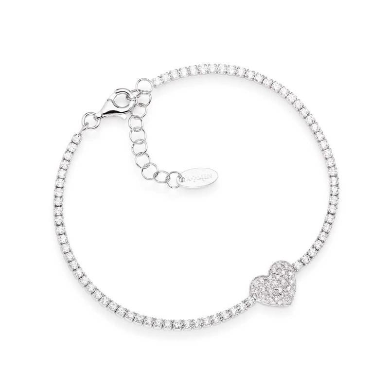 Bracciale Amen - Tennis Cuore con Zirconi Ref. TCUOB - AMEN