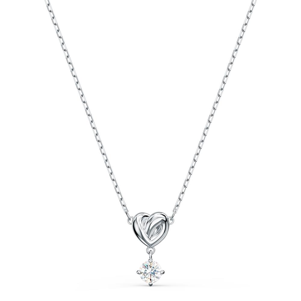 Collana Swarovski - Pendente Lifelong Heart, bianco, placcato rodio Ref. 5517928 - SWAROVSKI