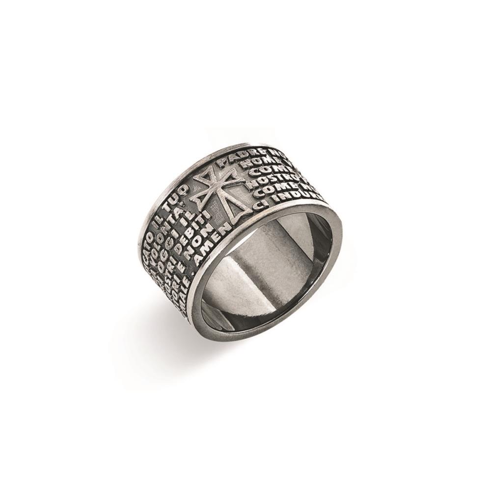 Anello Padre Nostro Brunito - Amen Collection Ref. PNB925-28 - AMEN