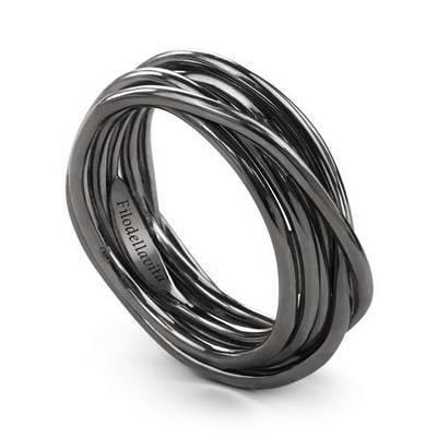 Anello Filodellavita Rock 7 Fili in Argento 925 Brunito Ref. AN9N - FILODELLAVITA