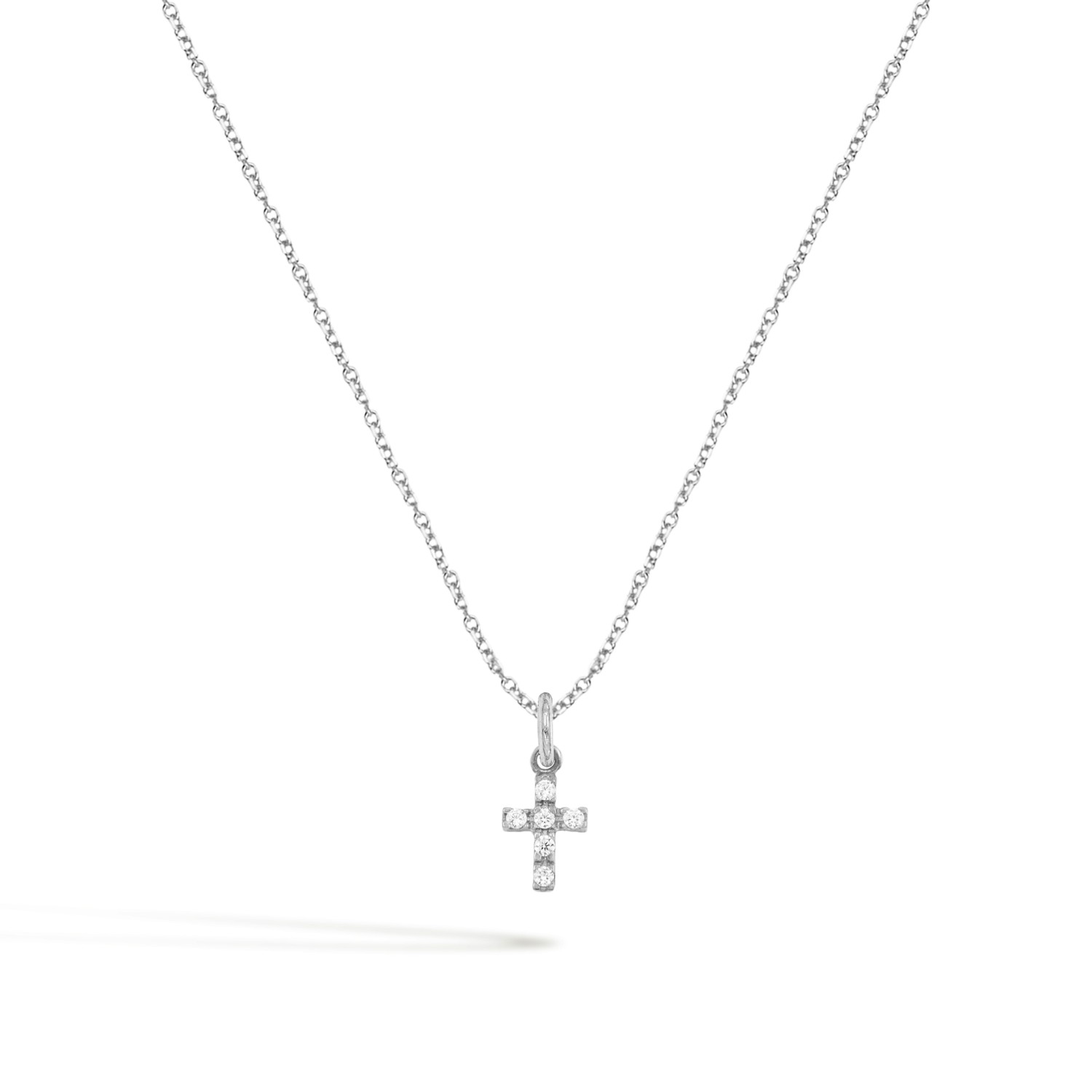 Collana Credo in Oro 9 Kt e Zirconi  Ref. C0344B9 - FACCO