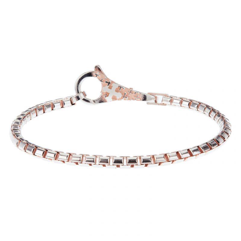 BRACCIALE INCIPIT TUUM - ARGENTO RODIATO E ROSA Ref. INCBR90R9RT - TUUM