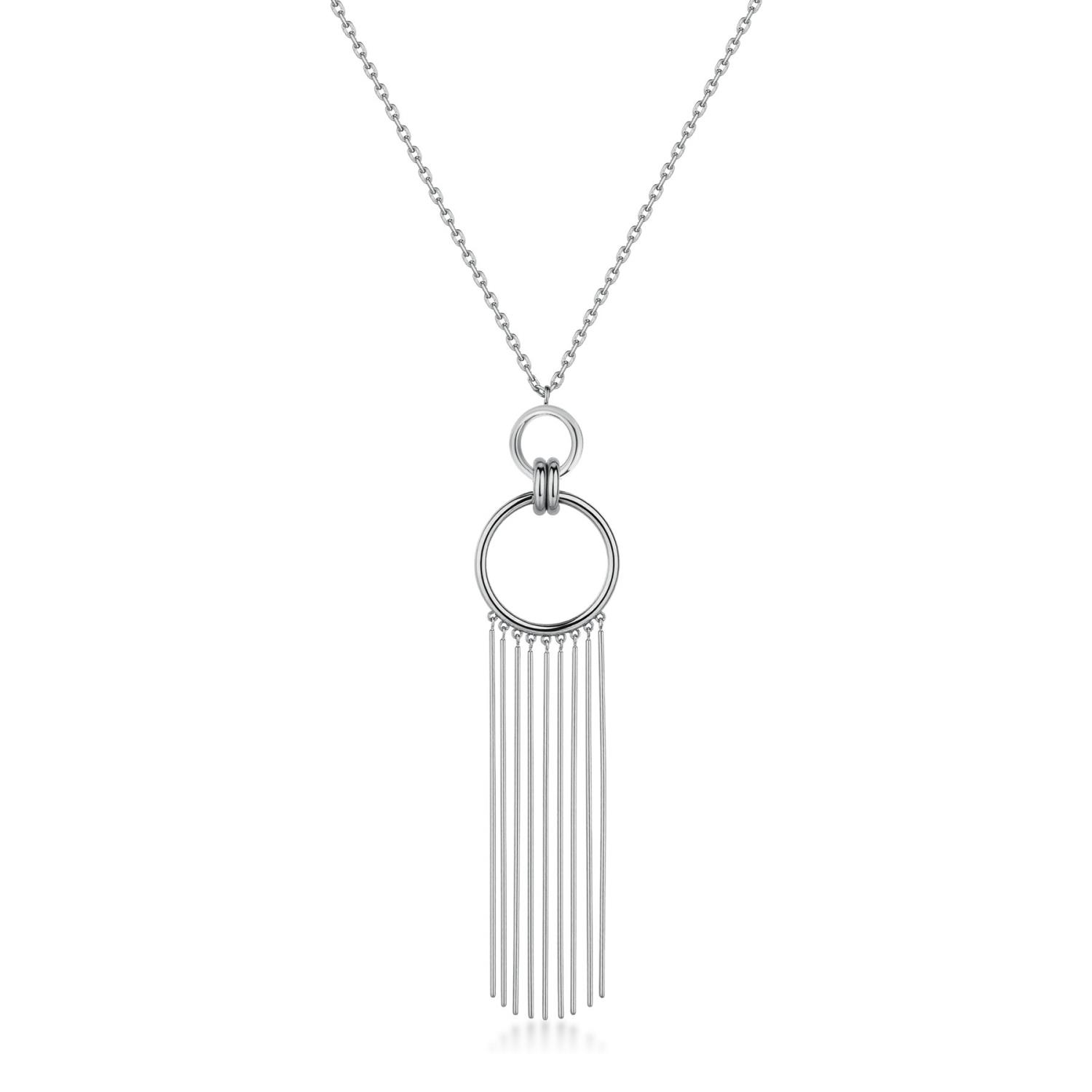 Brosway - Collana AURA in acciaio 316L, con pendente a cerchi con frange Ref. BAU02 - BROSWAY