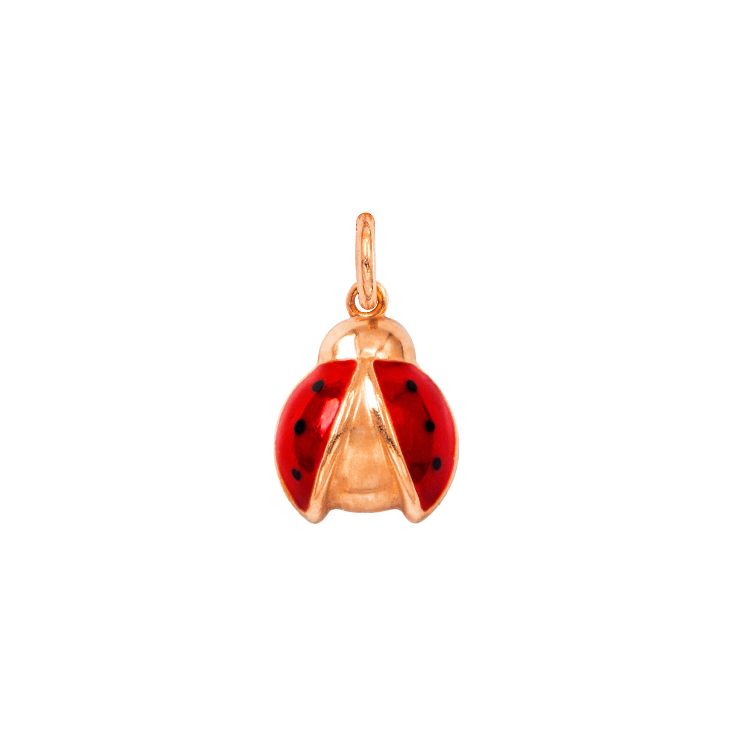 Charm Coccinella in Oro 9 Kt e Smalto Rosso  Ref. A0429R9 - FACCO