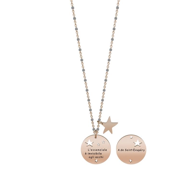 Gioielli Kidult - Collana in acciaio 316L e PVD Ros&eacute; Ref. 751019 - KIDULT