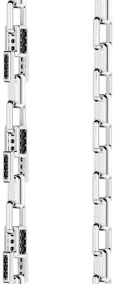 Collana Zancan da uomo in Argento e Spinelli neri Ref. ESC196-NE - ZANCAN