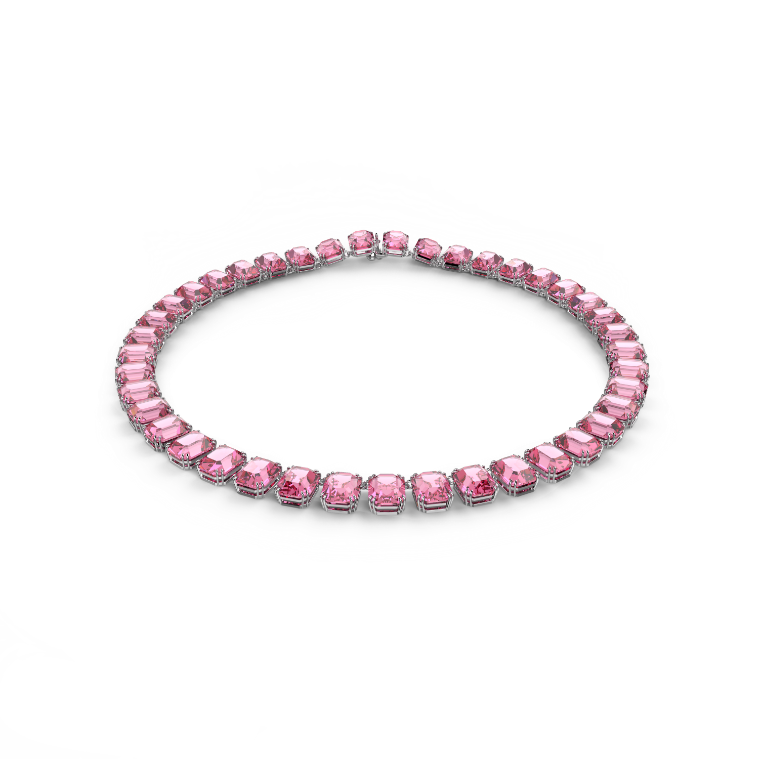 Swarovski - Collana Millenia, Taglio ottagonale, Rosa, Placcato rodio Ref. 5608807 - SWAROVSKI