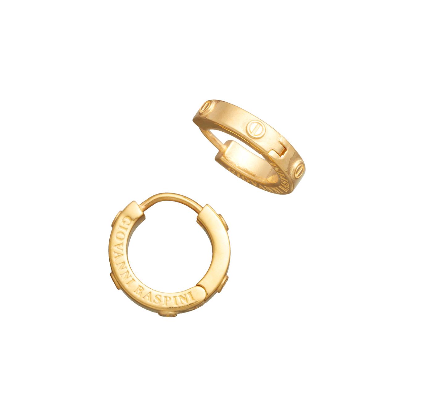 Giovanni Raspini - Orecchini Huggie Viti Dorati Ref. 11965 - GIOVANNI RASPINI