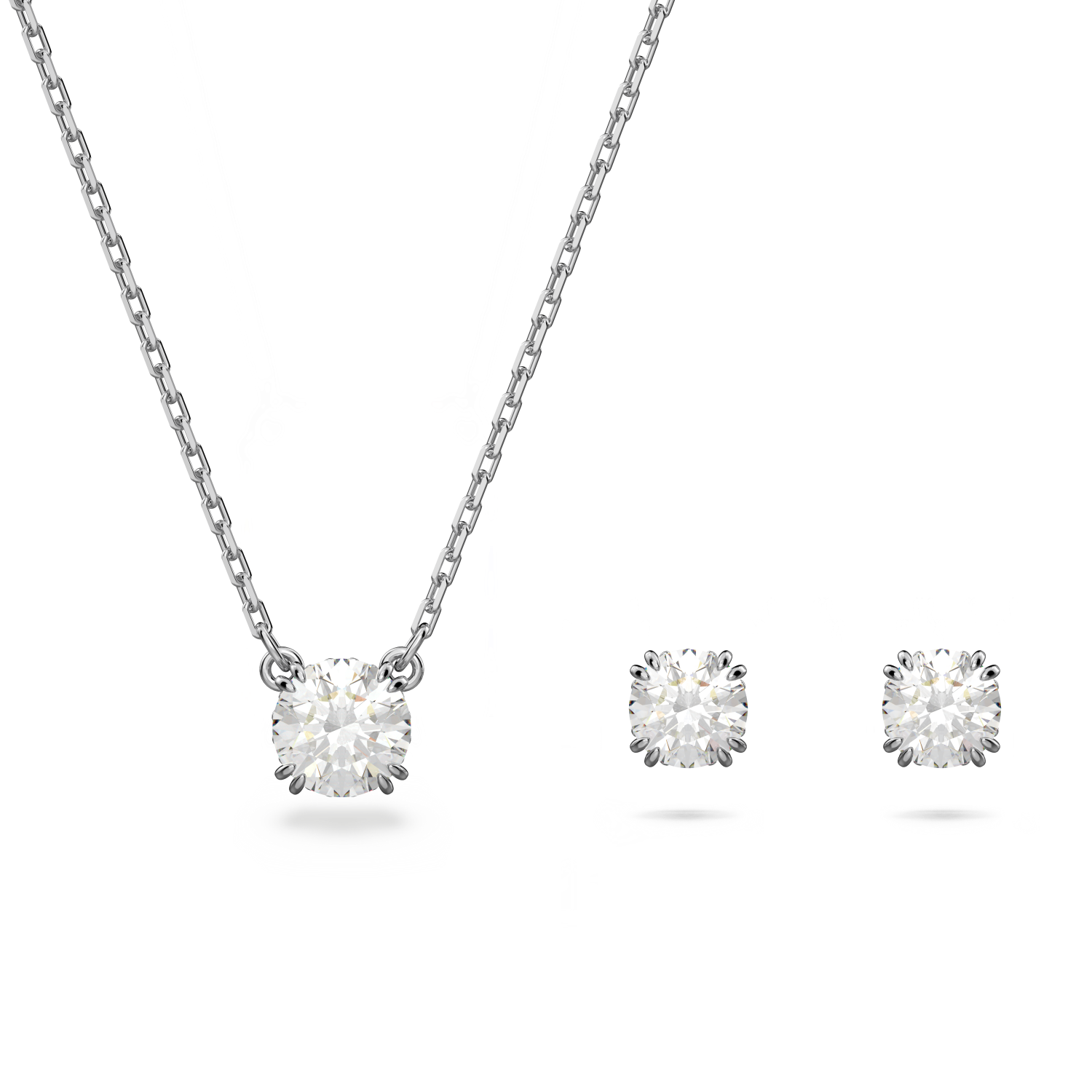 Swarovski - Set Constella, Taglio tondo, Bianco, Placcato rodio Ref. 5647663 - SWAROVSKI