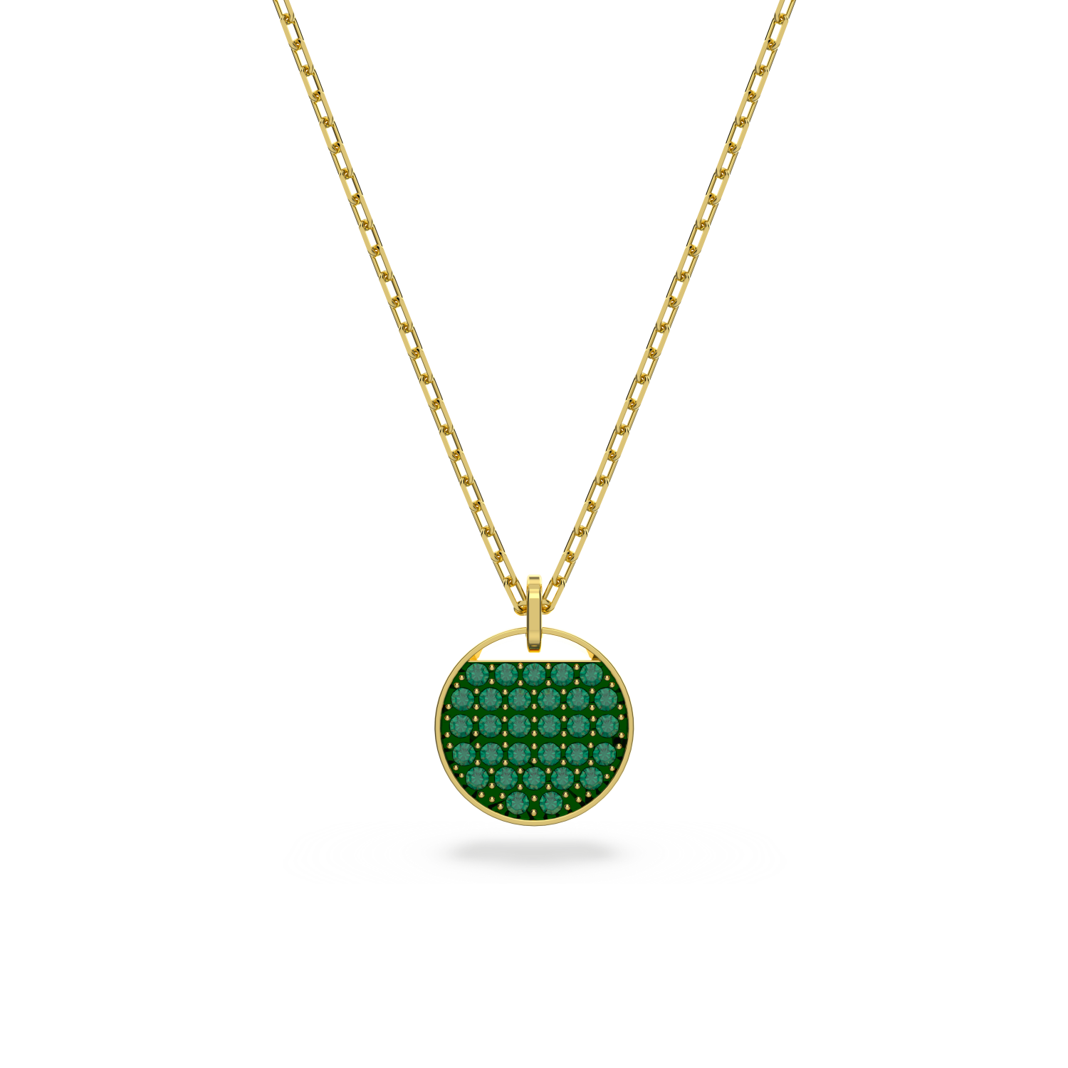 Swarovski - Pendente Ginger, Verde, Placcato color oro Ref. 5642939 - SWAROVSKI