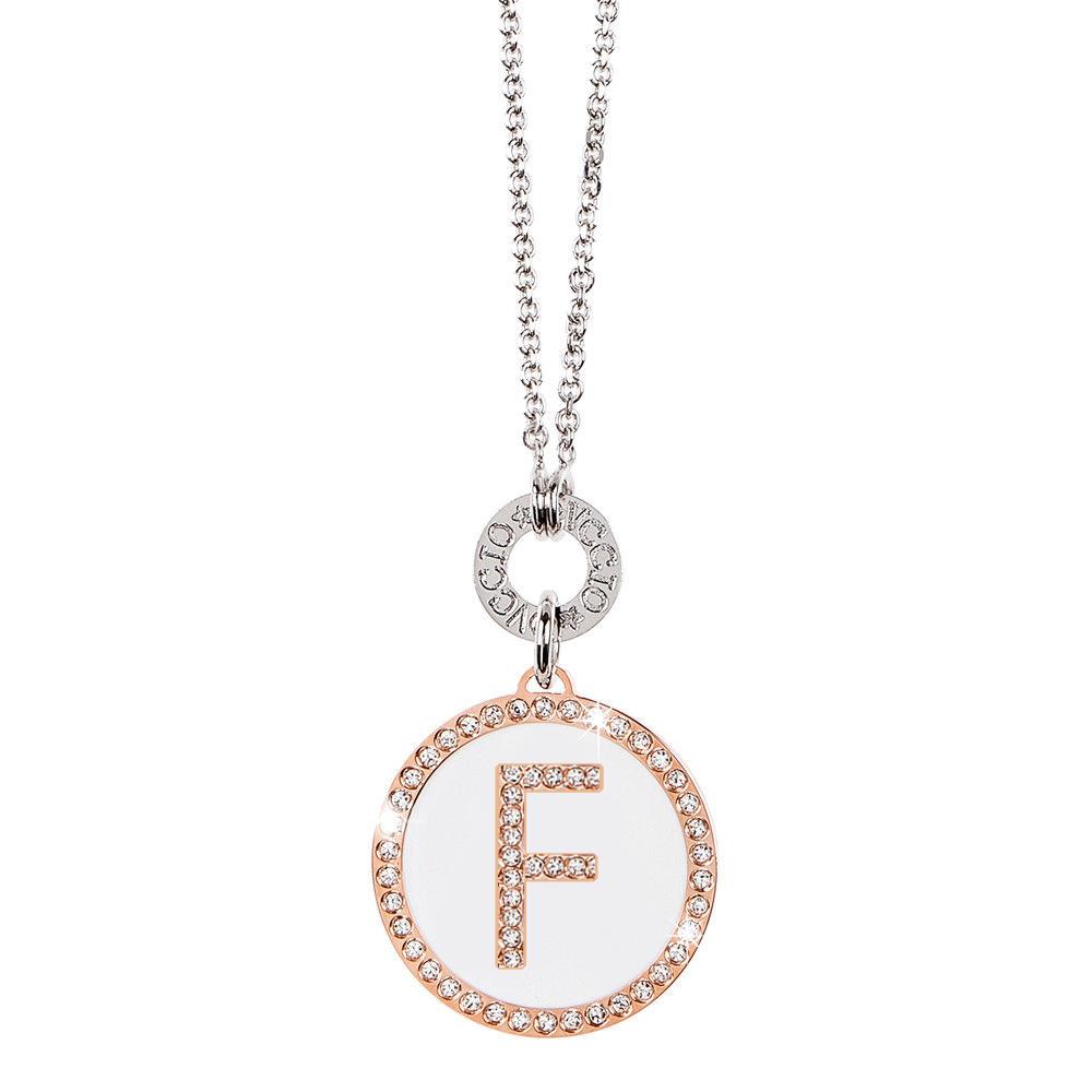 Girocollo Dvccio - Lettera F collezione My Letters 90 cm. Ref. ZXIMCL1048/2C/W-F - DUCCIO