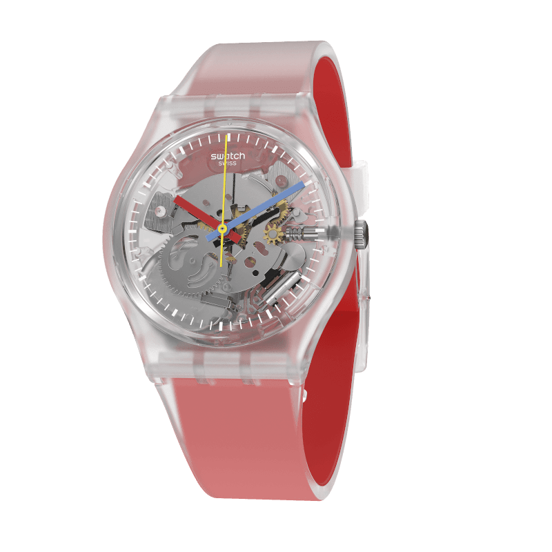 Orologio Swatch CLEARLY RED STRIPED Ref. GE292 - SWATCH