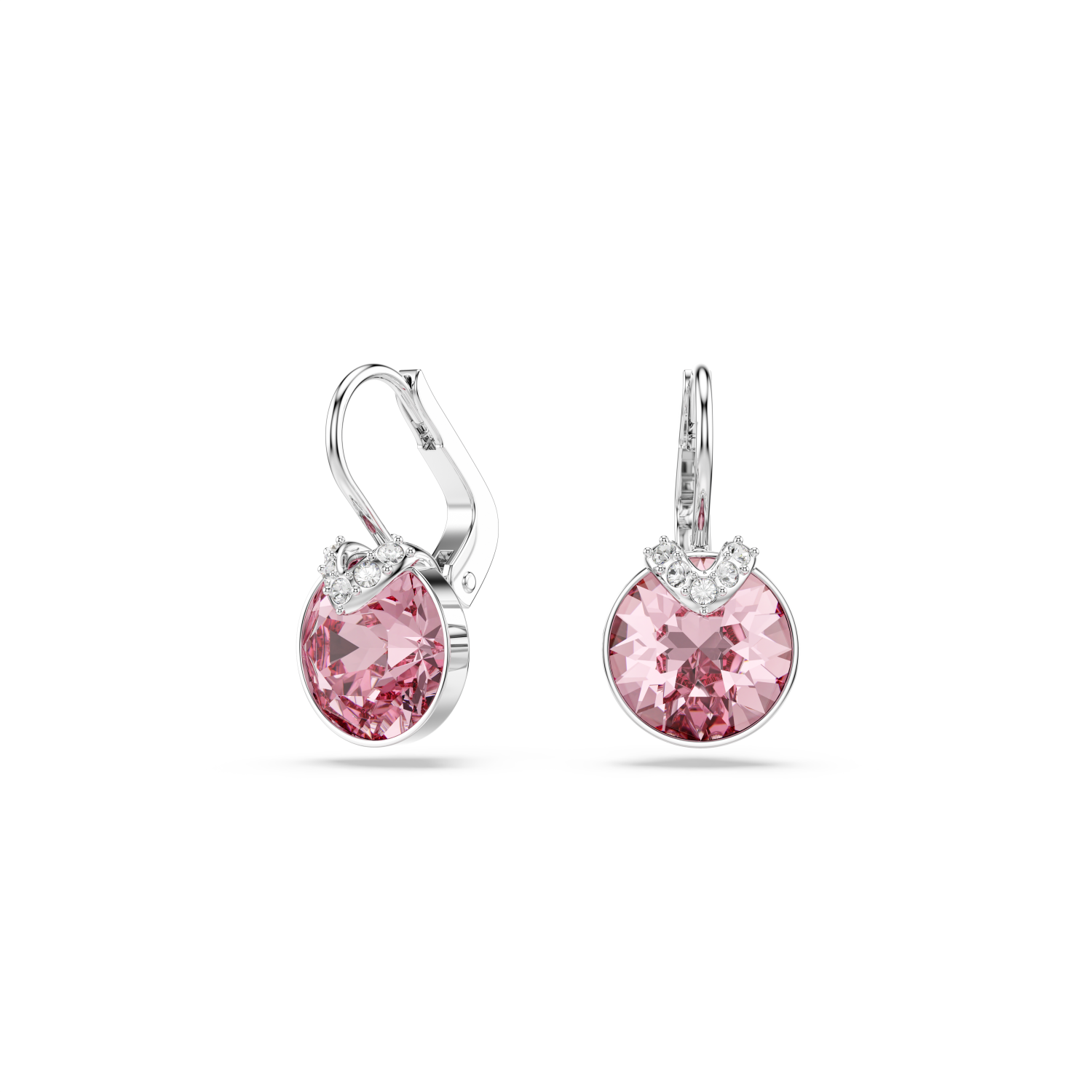Swarovski - Orecchini pendenti Bella V, Taglio Round, Rosa, Placcato rodio Ref. 5734235 - SWAROVSKI