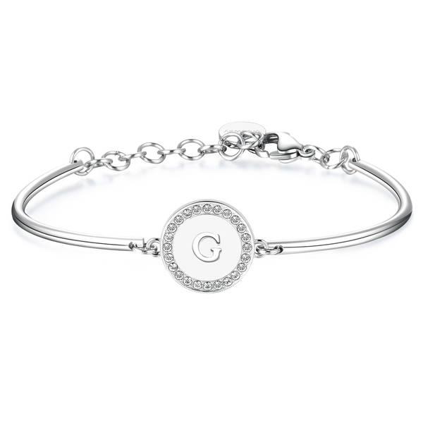 Bracciale CHAKRA in acciaio lettera G - BROSWAY