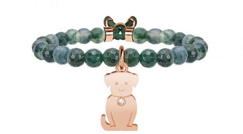 Gioielli Kidult - Bracciale agata e acciaio 316L Pvd Ros&egrave; Ref. 731122 - KIDULT