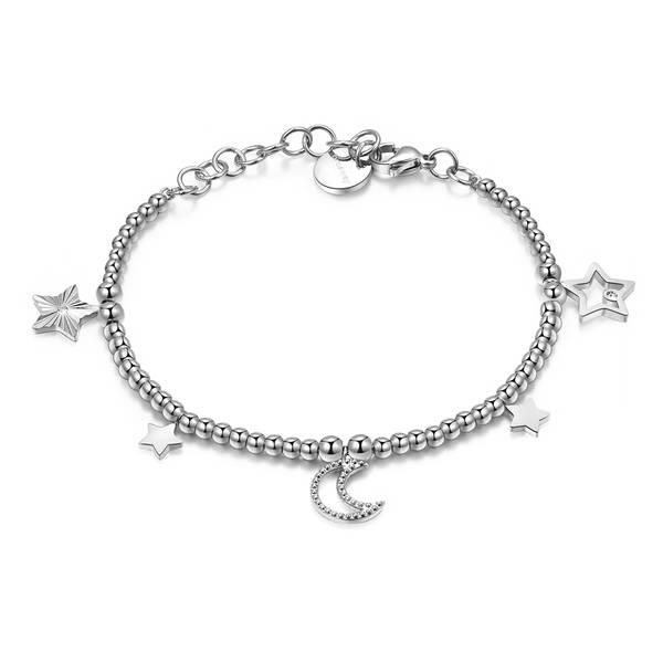 BRACCIALE CHANT IN ACCIAIO CON 5 MEDAGLIETTE, SFER - BROSWAY