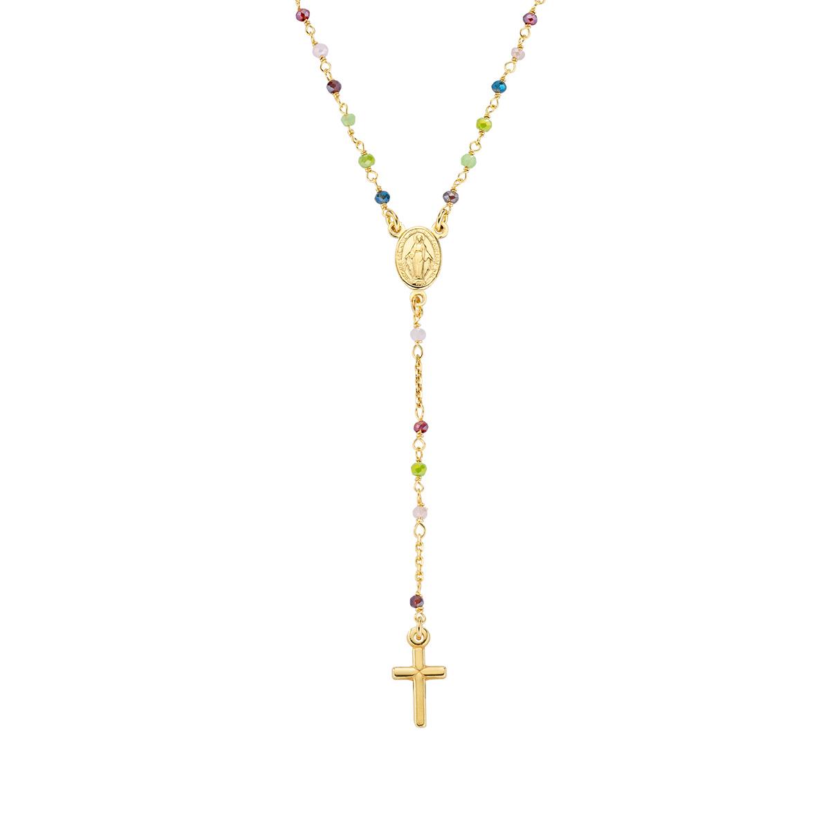 Rosario Classico Cristalli Multicolor - Amen Collection Ref. CRO10GARVE4 - AMEN