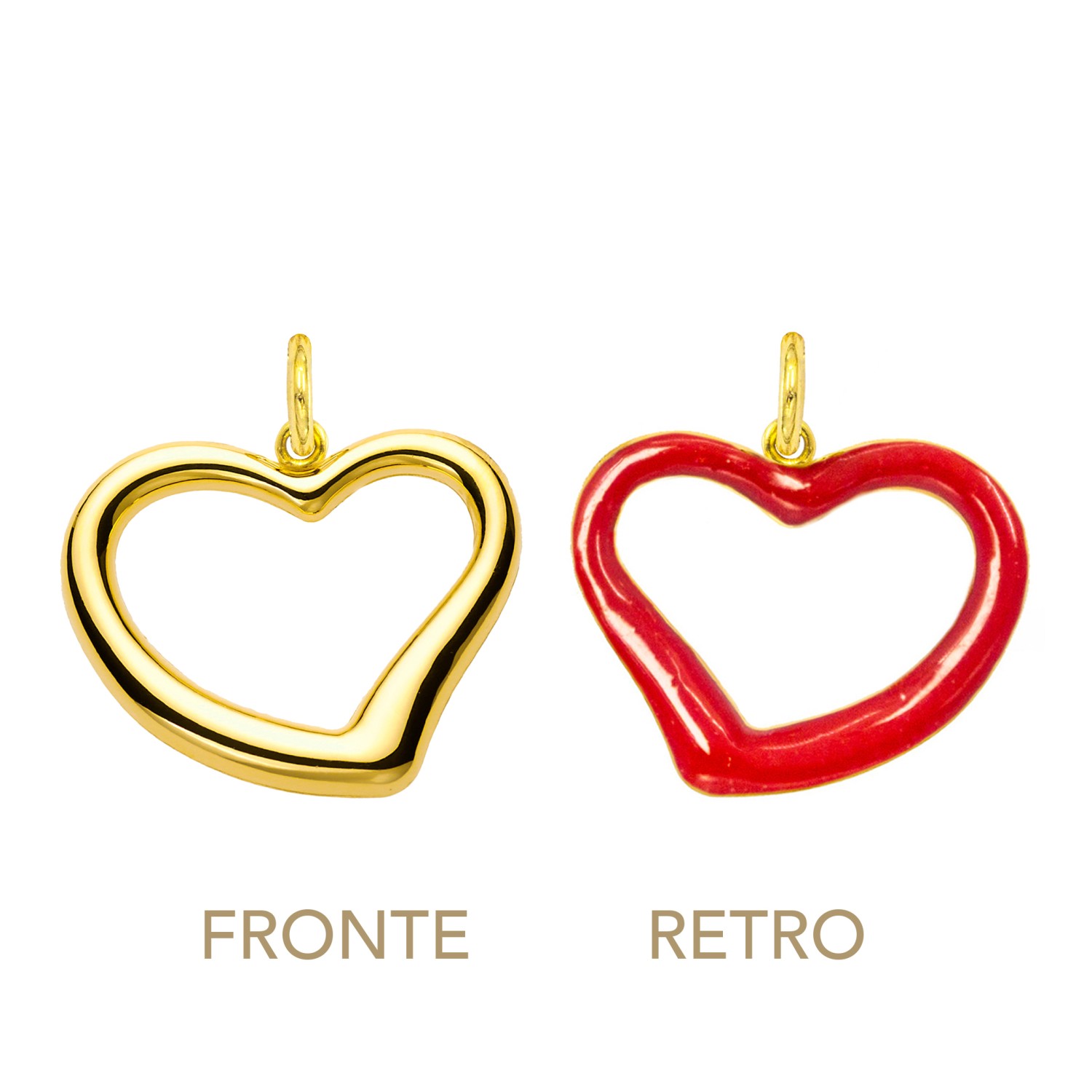 Charm Cuore in Oro 9 Kt  Ref. A0590G9 - FACCO