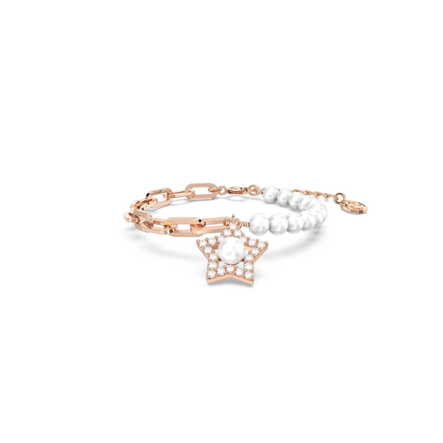 Swarovski - Braccialetto Stella, Pav&eacute;, Stella, Bianco, Placcato color oro rosa Ref. 5645461 - SWAROVSKI