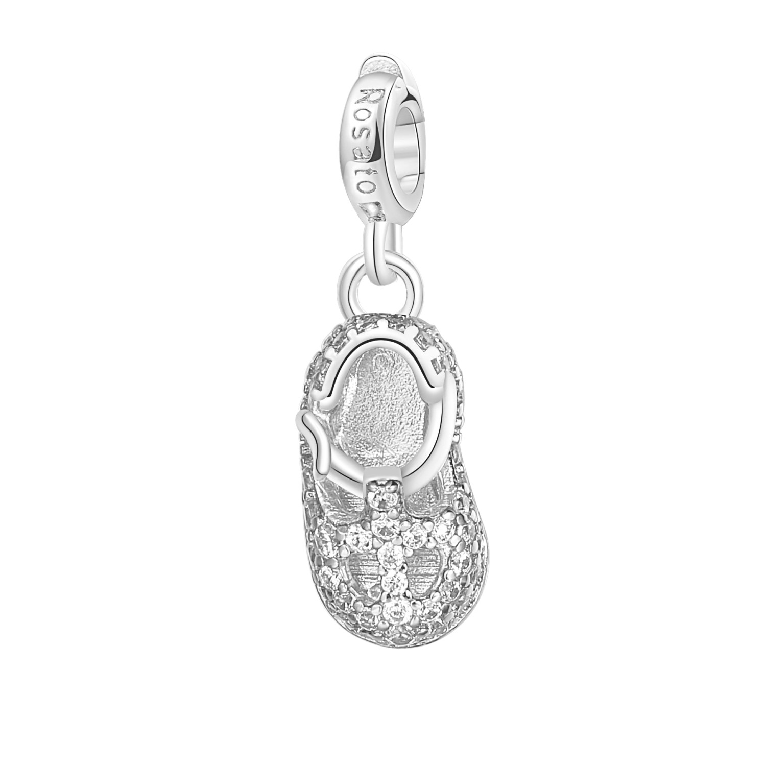 Rosato - Charm STORIE argento 925/1000 scarpina da bimbo rodio Ref. RZ023R - ROSATO