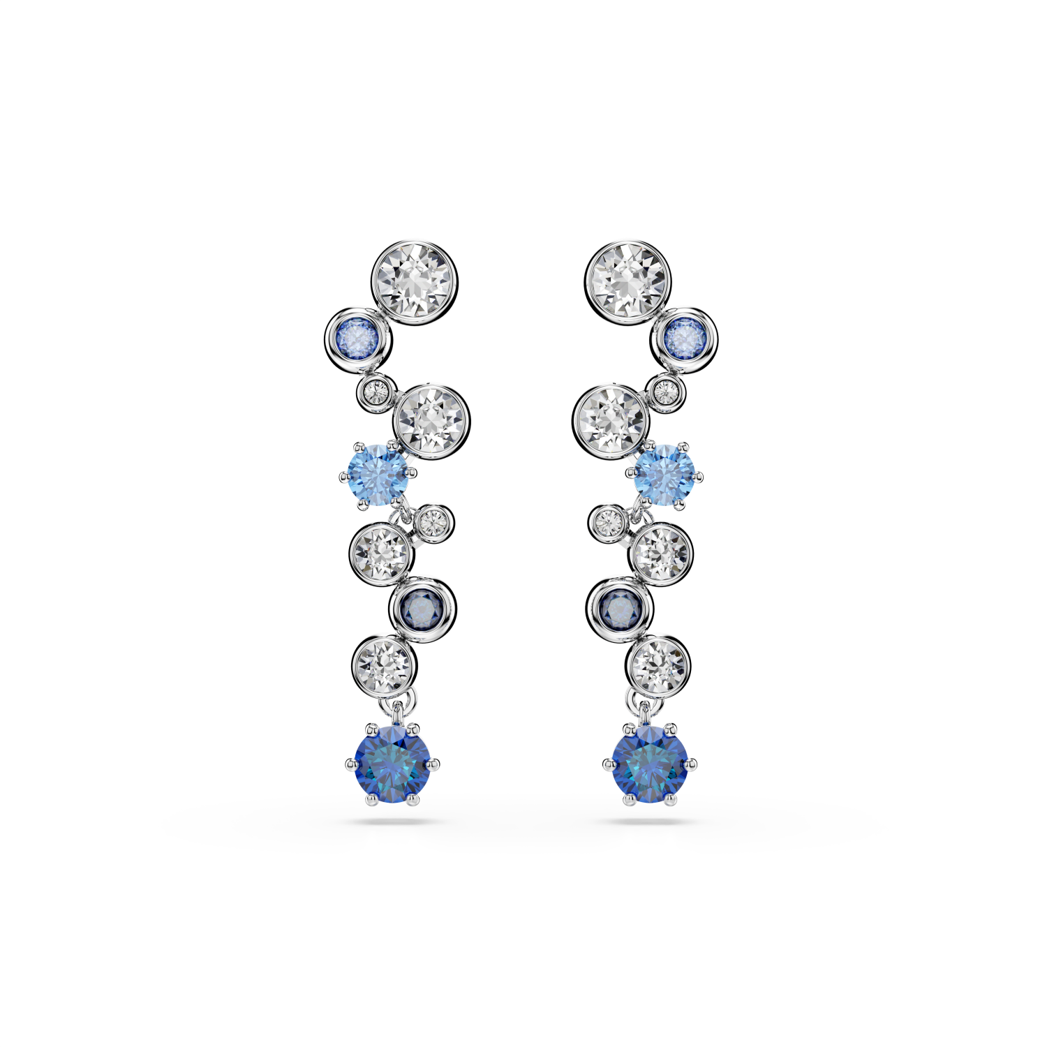 Swarovski - Orecchini pendenti Constella, Taglio misto, Blu, Placcato rodio Ref. 5732775 - SWAROVSKI