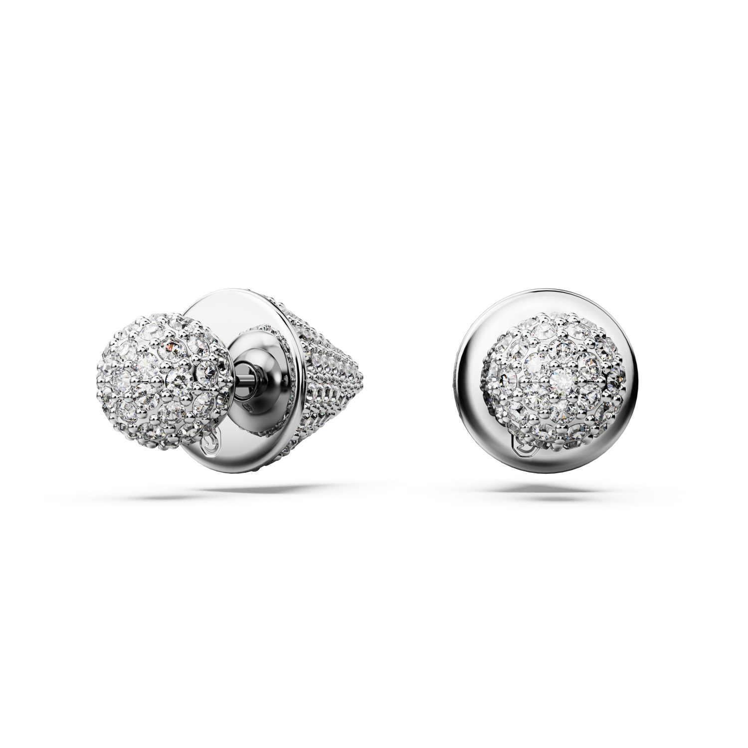 Swarovski - Orecchini a lobo Luna, Luna, Bianchi, Placcato rodio Ref. 5662284 - SWAROVSKI