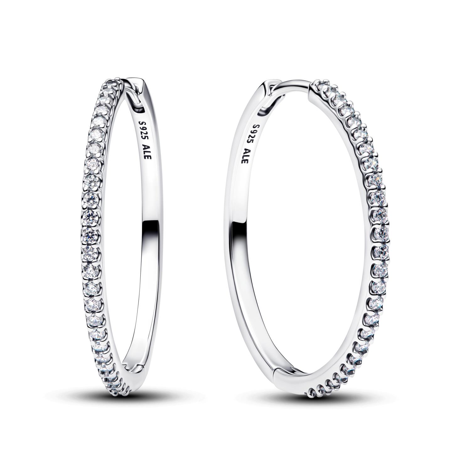 Pandora - Orecchini Cerchi Grandi Pav&egrave; Ref. 294650C01 - PANDORA