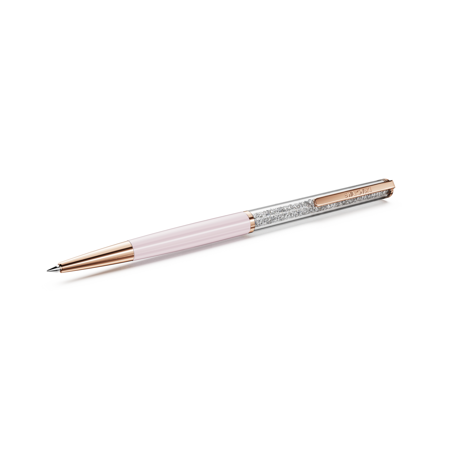 Swarovski - Penna a sfera Crystalline Silk, Rosa, Laccato rosa, placcato color oro rosa Ref. 5709614 - SWAROVSKI