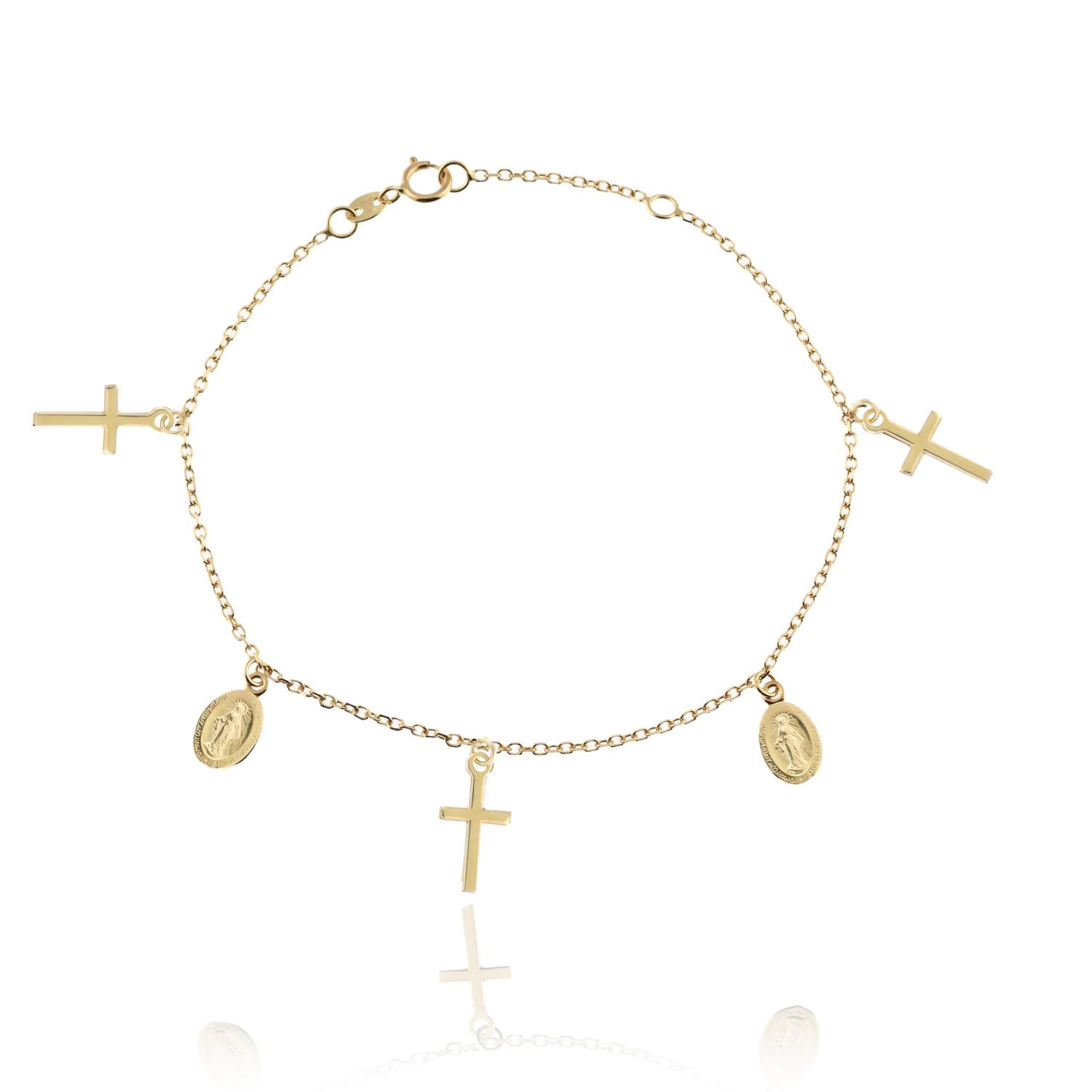 Bracciale in Oro Giallo Simbolo Croce Ref. 766832 - FACCO