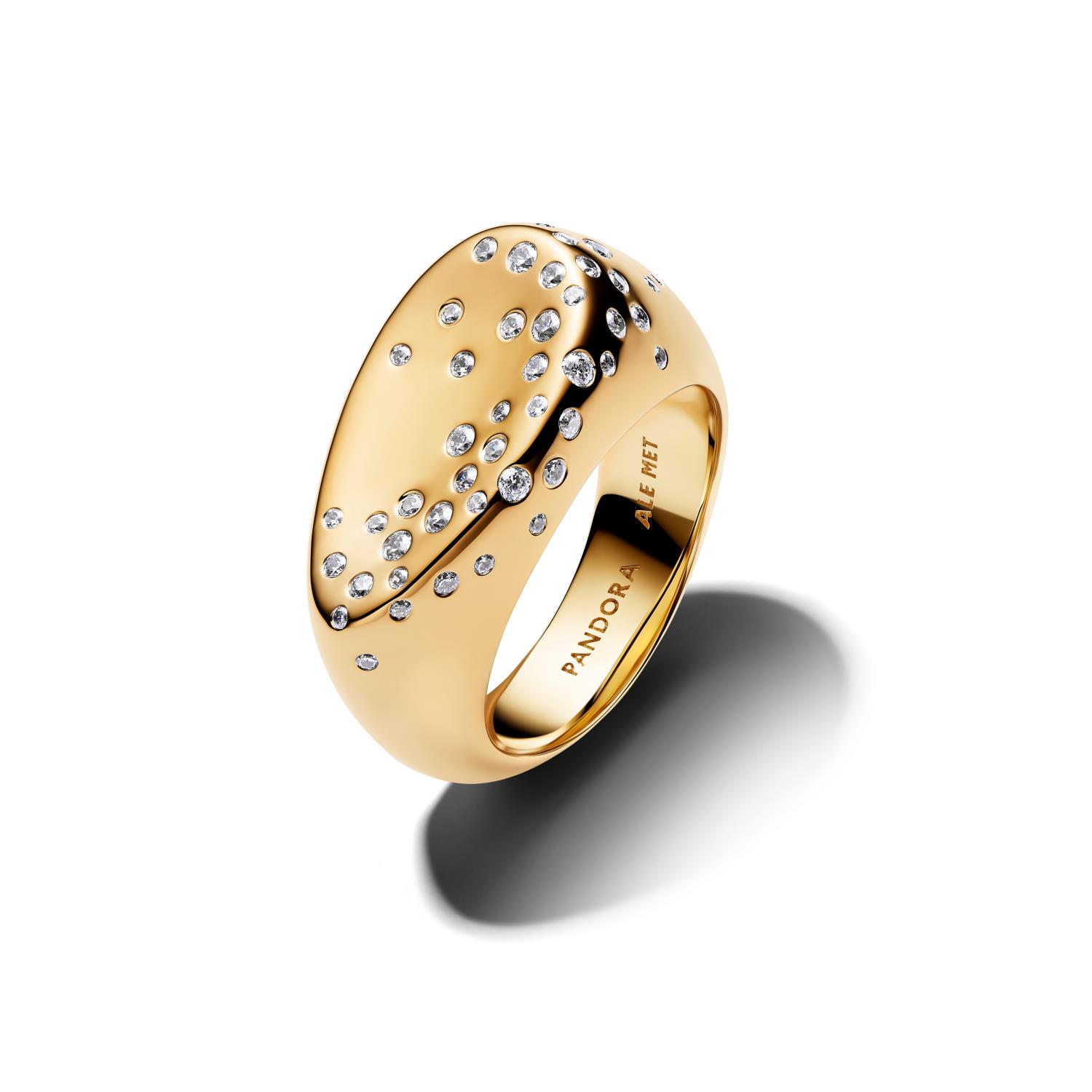 Pandora - Anello Sigillo Grande con Pietre Luminose Ref. 164671C01-52 - PANDORA