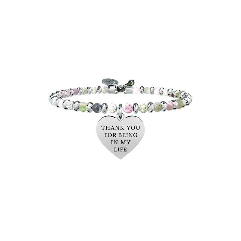 Gioielli Kidult - Bracciale agata multicolor e acciaio 316L Ref. 731442 - KIDULT