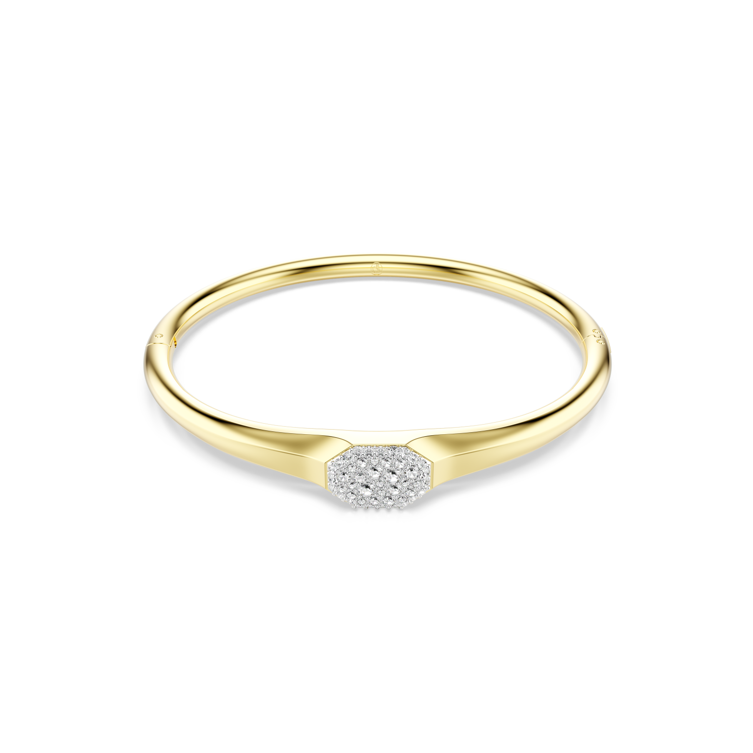 Swarovski - Bracciale rigido Dextera, Taglio Round, Bianco, Placcato color oro Ref. 5724598 - SWAROVSKI