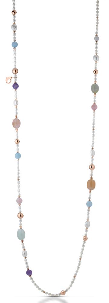 Le Lune Gioielli - Collana in Perle con Berillo Ref. LGNK208 - LE LUNE