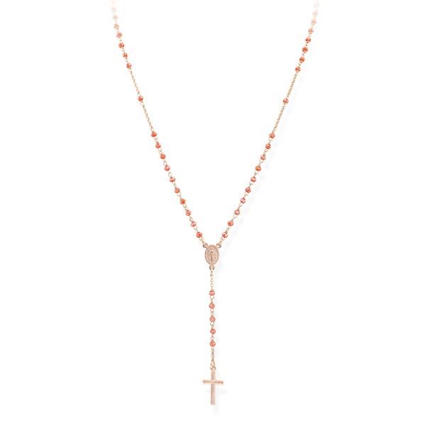 Girocollo Amen - Rosario Classico Cristalli Corallo Ref. CRORCO4 - AMEN