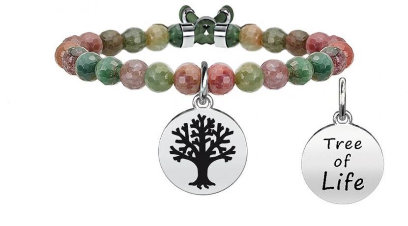 Gioielli Kidult - Bracciale diaspro e acciaio 316L Ref. 731121 - KIDULT