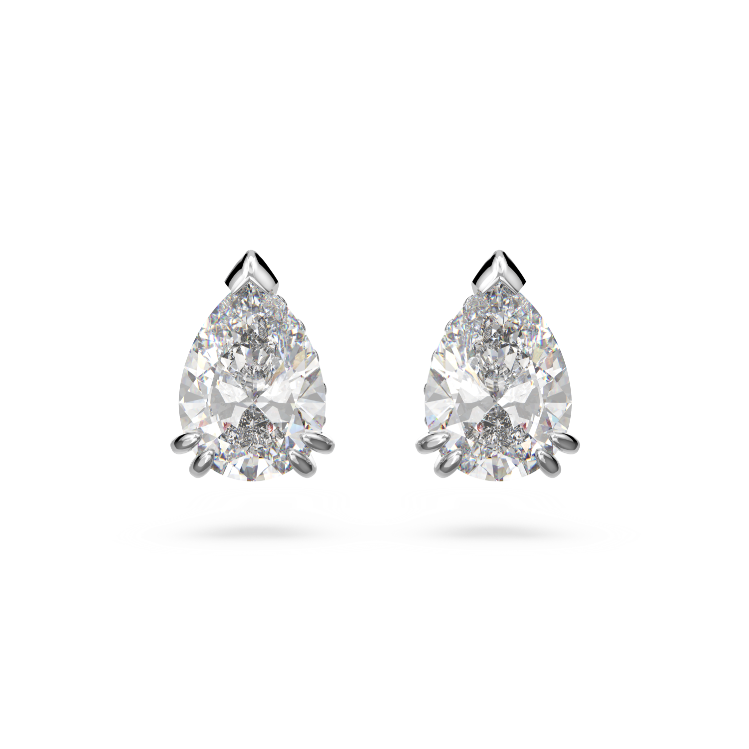 Swarovski - Orecchini a lobo Millenia, Taglio Pear, Bianchi, Placcato rodio Ref. 5636713 - SWAROVSKI