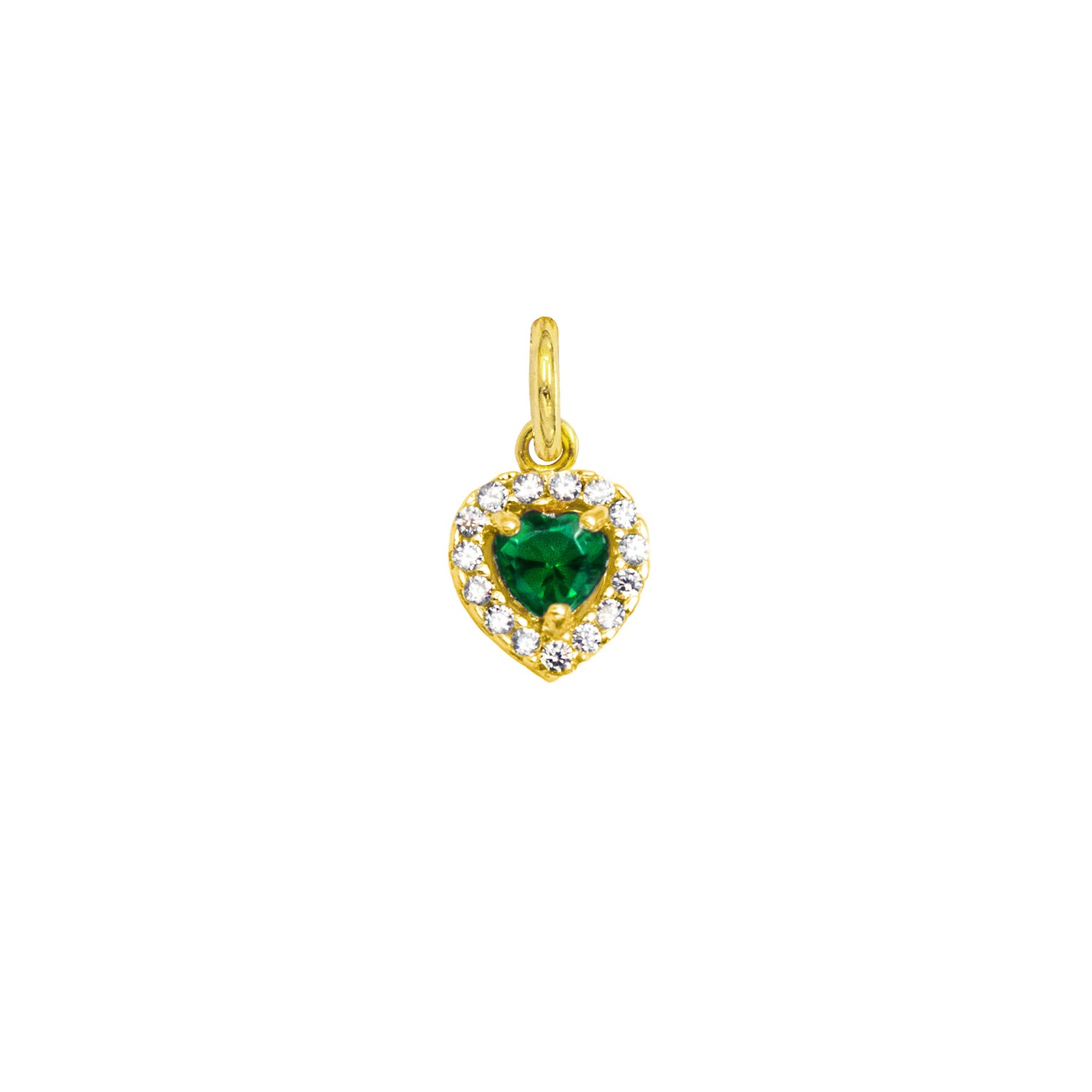 Charm Smeraldo in Oro 9 Kt e Zirconi  Ref. A0306G9 - FACCO