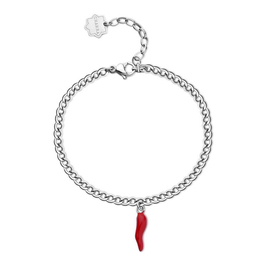 Brosway - Bracciale CHARKA in acciaio, cornetto con smalto rosso Ref. BHKB139 - BROSWAY