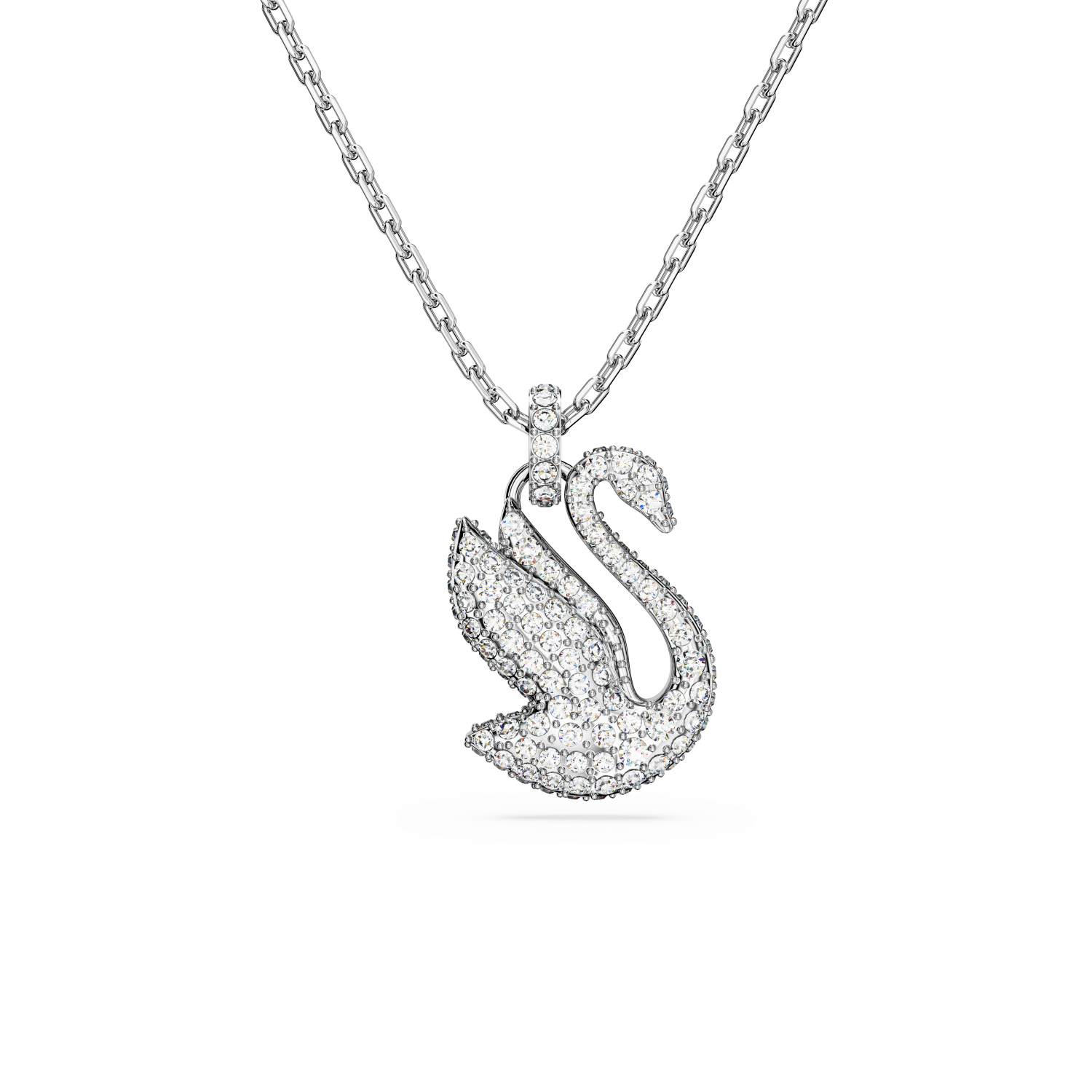 Swarovski - Pendente Swarovski Iconic Swan, Cigno, Medio, Bianco, Placcato rodio Ref. 5647872 - SWAROVSKI