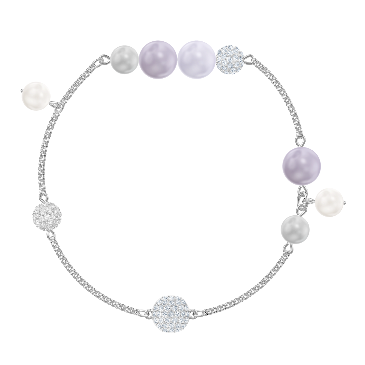 Swarovski - Swarovski Remix Collection Pearl Strand, multicolore, Placcatura rodio Ref. 5479025 - SWAROVSKI