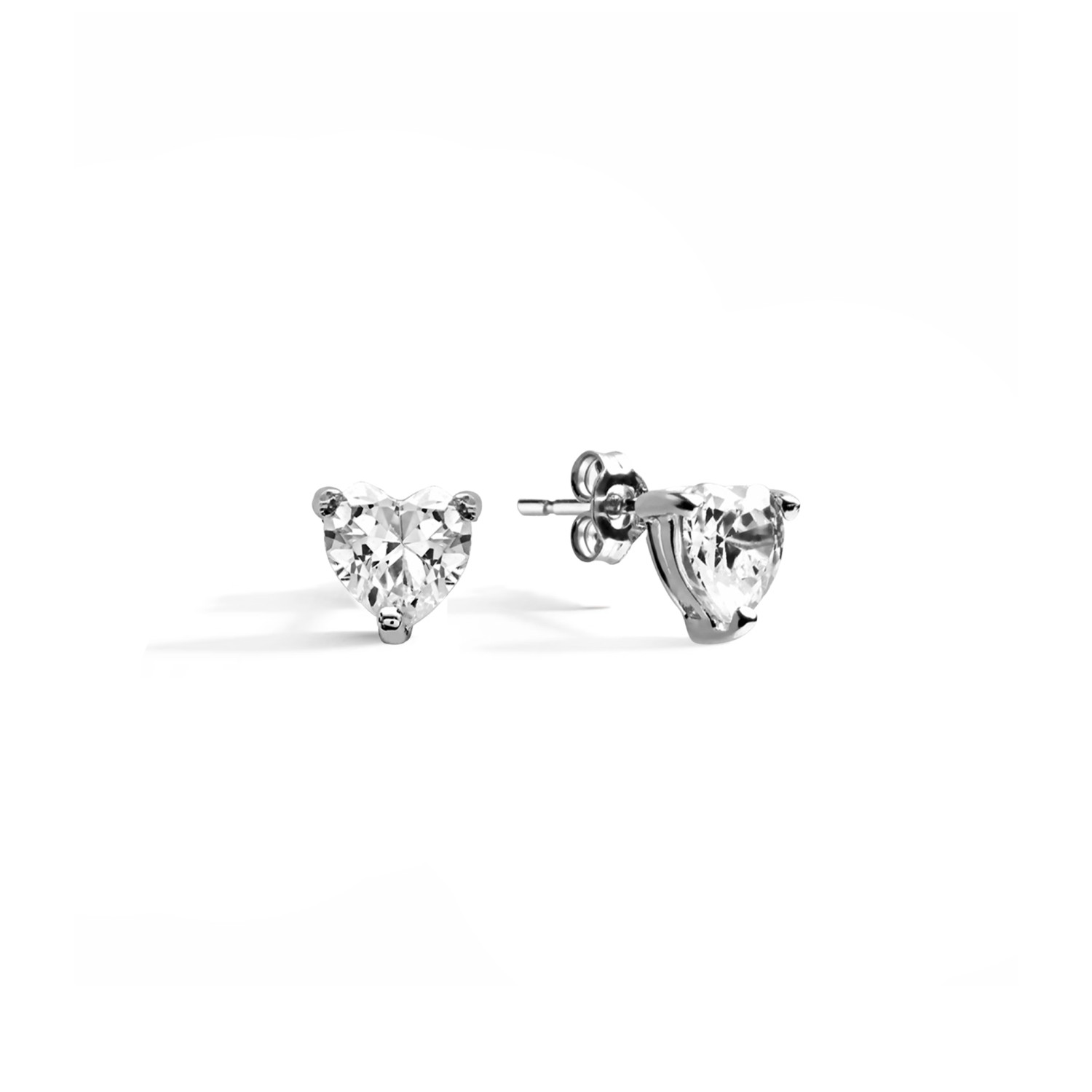 Orecchini Cuore in Oro 9 Kt e Zirconi  Ref. 715381 - FACCO