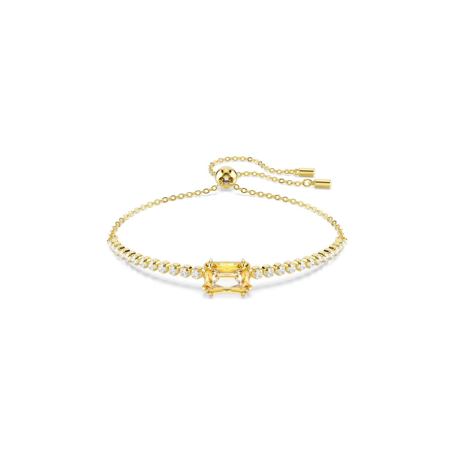 Swarovski - Bracciale Tennis Matrix, Taglio misto, Caramello, Placcato color oro Ref. 5730699 - SWAROVSKI