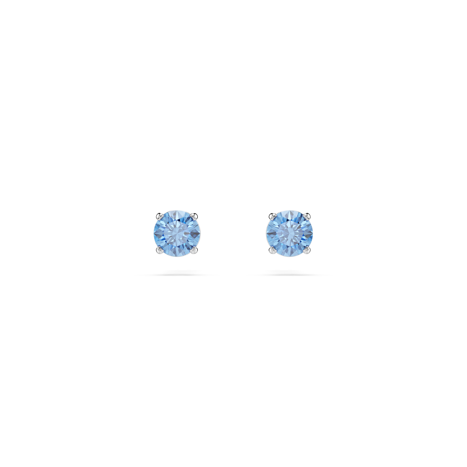 Swarovski - Orecchini a lobo Stilla Attract, Taglio Round, Blu, Placcato rodio Ref. 5734250 - SWAROVSKI