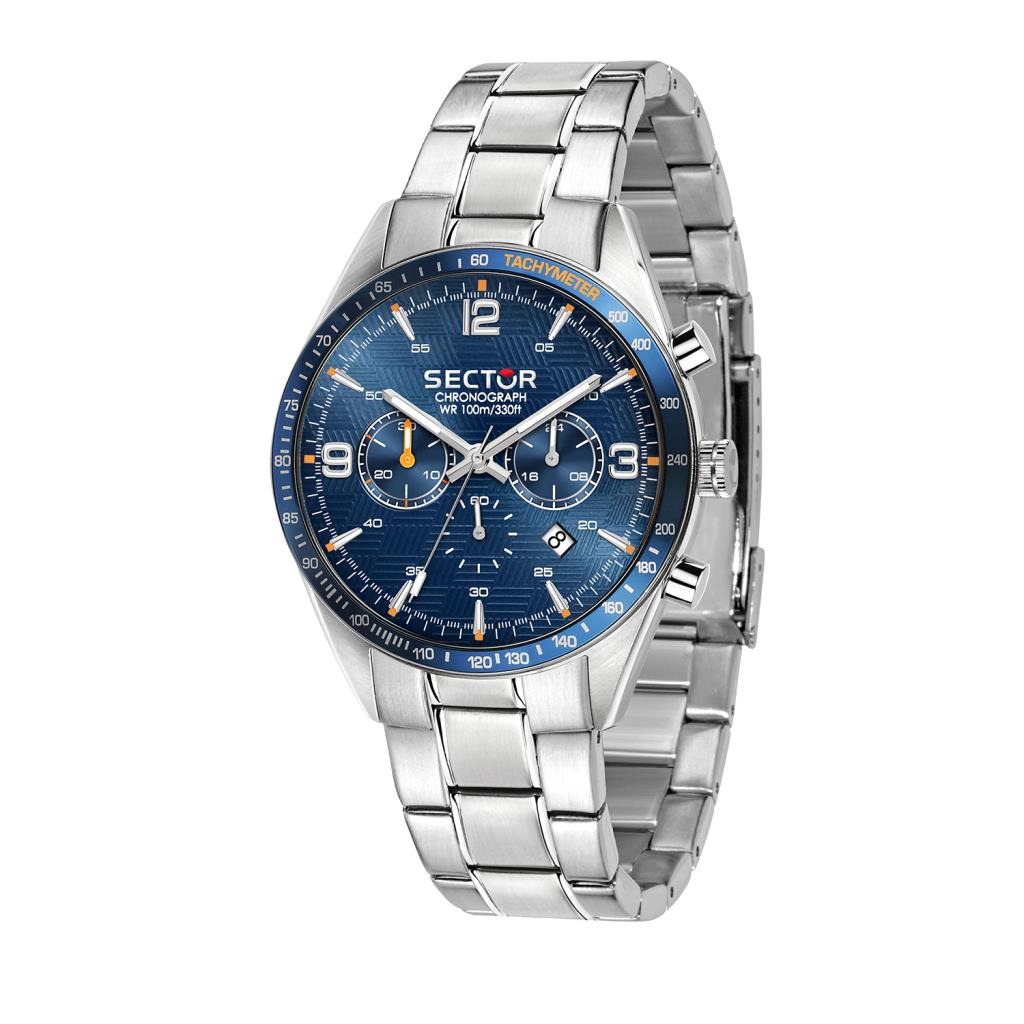 770 44MM CHR BLUE DIAL BR SS - SECTOR