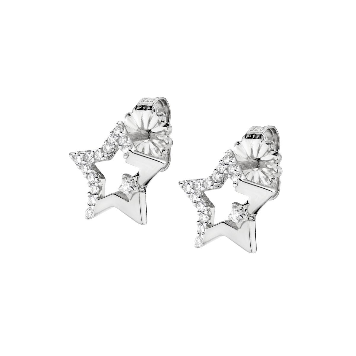 Orecchini Stella in Argento con Zirconi - Amen Collection Ref. ESTSTBBZ - AMEN