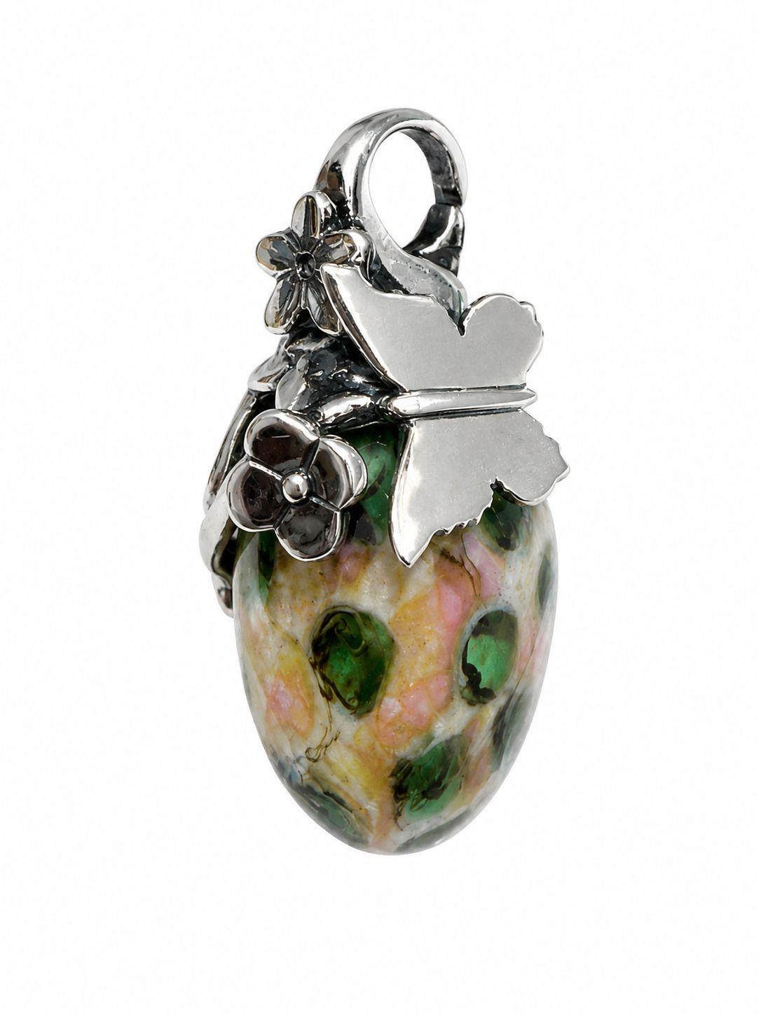 Trollbeads Speciali Pendente Primavera in Fiore Sfaccettato verde rosa - TROLLBEADS